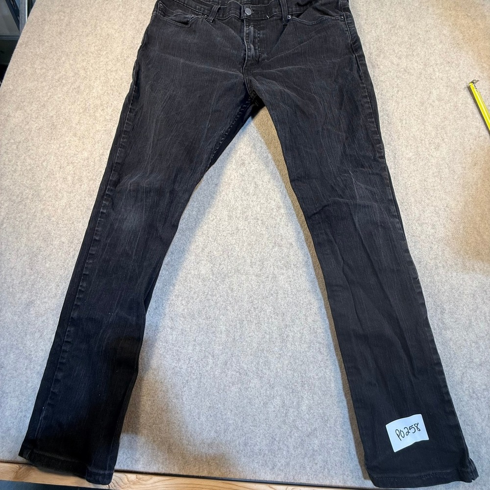 Levis 511 Slim Fit Jeans Mens 38x32 Black Faded‎ Denim Pants 04511-5264